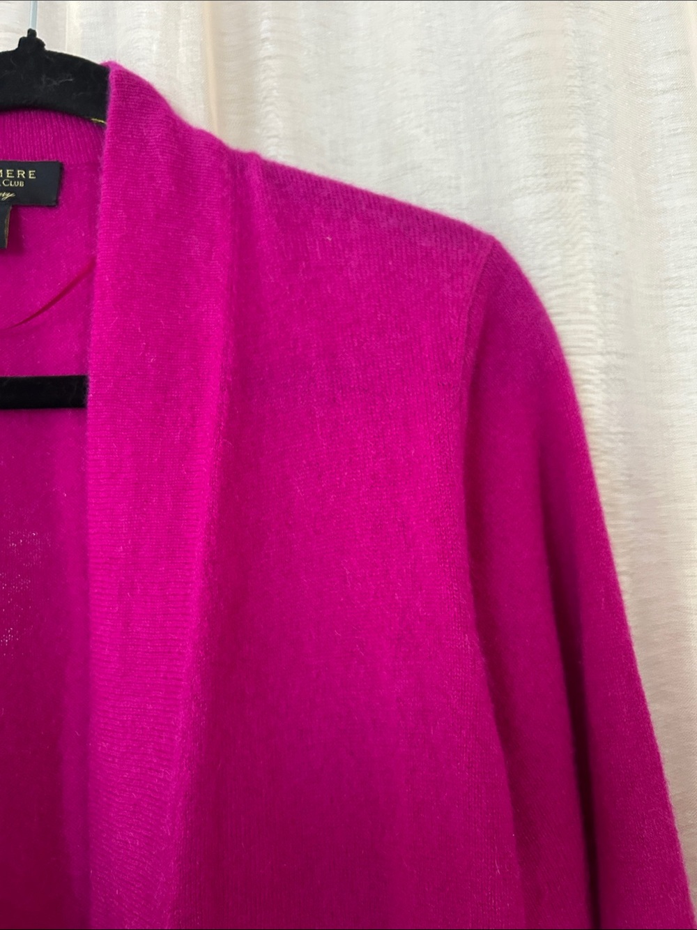 Magenta cashmere cardigan, L